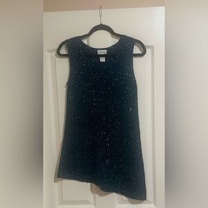 Women’s Soft Surroundings Sequin Fancy Short Sleeve
Sweater‎ Teal. Size Medium.